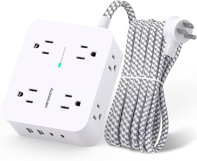 Hanycony Surge Protector with USB Ports
